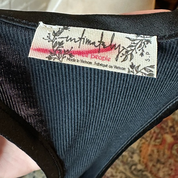 Free People Intimately Dark Blue and Black Lined Tank Top - Picture 9 of 9